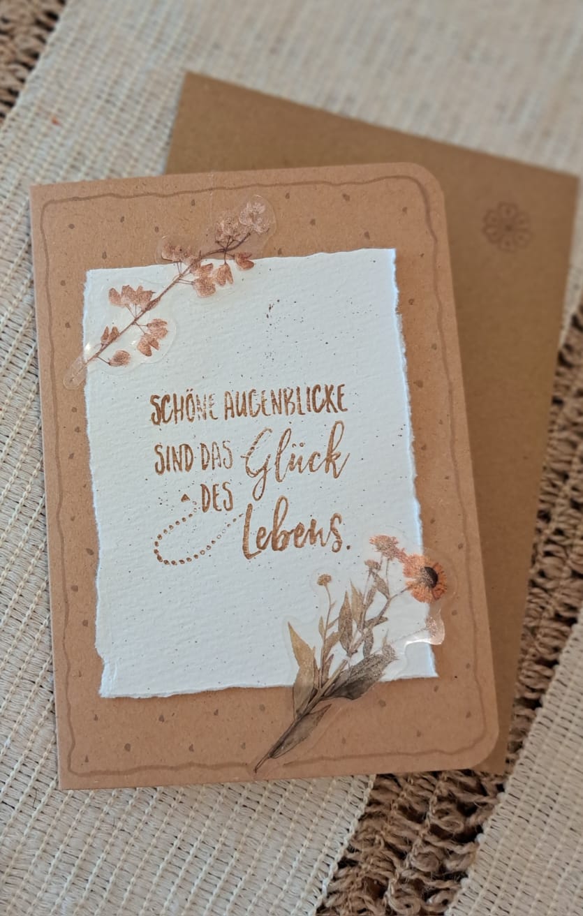 Handgefertigte Karte